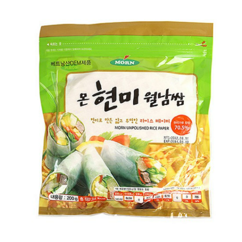 MORN 현미 월남쌈, 200g, 3개