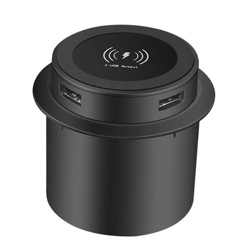 레스토랑 스마트폰용 Qi 무선 충전기 고속 충전 범용 베이스, 5cm, 검은 색, ABS