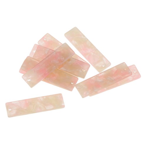 FCSHOP 10Pcs 직사각형 귀걸이 펜던트 DIY 쥬얼리 공예품 만들기 찾기, 핑크, 35x10mm, 아세테이트 시트