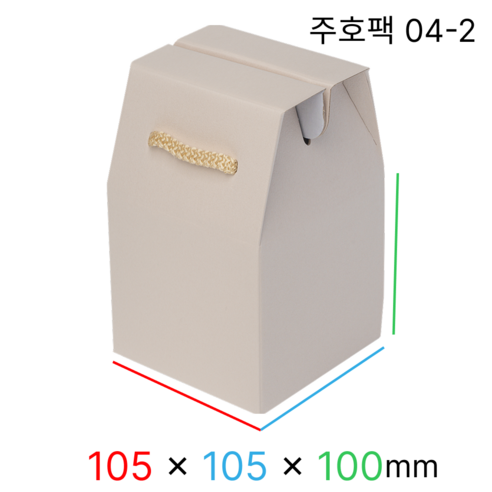 주호팩 끈손잡이 다용도 선물상자 04-2 (105x105x100), 웜그레이, 10개