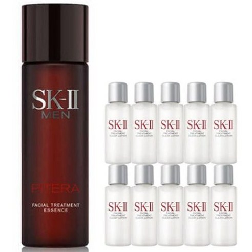 [백화점정품] sk2 맨피테라 75ml세트 / sk2 맨피테라 75ml + sk2 클리어로션10ml x 10(닦아내는 토너) /sk2 쇼핑백증정, 1세트