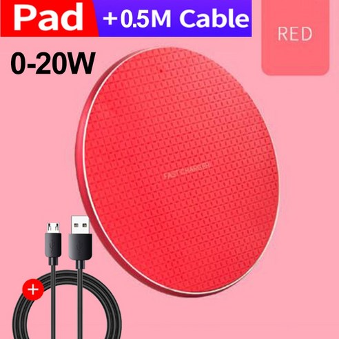 [XIG] 30W 아이폰 11 Xs X Xr 8 플러스 30W 빠른 충전 패드 Ulefone Doogee 삼성 Note 9 Note 8 S10 플러스, 하나, 핑크