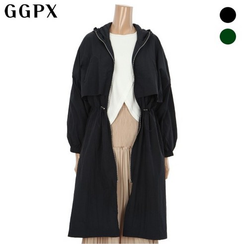 GGPX 케이프 롱 후드 야상 점퍼 GOHJPA29F