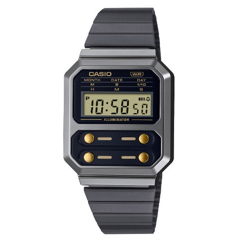 카시오 A100WEGG-1A2 지샥남자남성 사각전자 방수디지털패션 레트로빈티지메탈 손목 시계