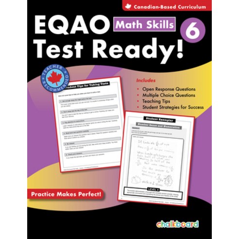 (영문도서) Eqao Test Ready Math Skills Grade 6 Paperback, Chalkboard Publishing, English, 9781897514276