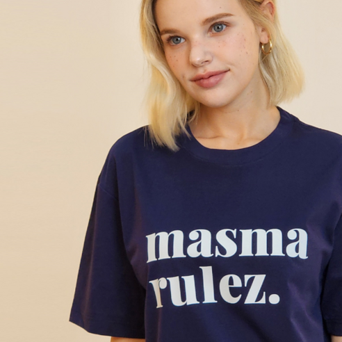 마스마룰즈 MSMRZ cool cotton T-shirt_Navy/blue