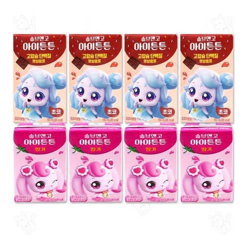 캐치티니핑 솔브앤고 딸기맛 4개+초코맛 4개, 1200ml, 1세트