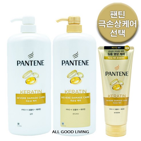 팬틴 극손상케어 케라틴함유 샴푸 린스 1200ml 트리트먼트 220ml / 플로럴향, 극손상케어 샴푸(1200ml), 1개