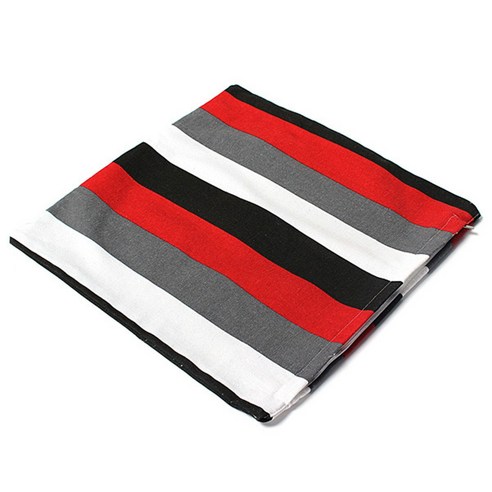 회색 - - 빨강 - 검정 줄무늬 베개 40x40 베개면 화이트 베갯잇, 하나, 보여진 바와 같이
