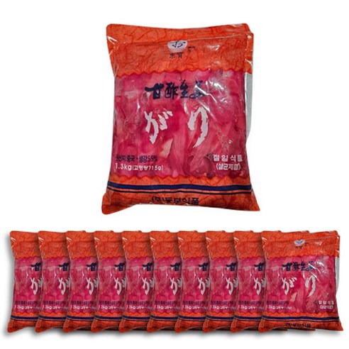 동보식품 초생강(적색) 1.3kg 1박스(10개), 10개