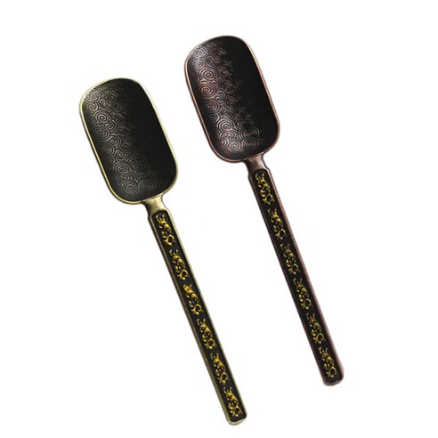 2xRetro 차 특종 차 잎 스푼 중국어 Kongfu 차 액세서리 도구, 16cm, 황동, 설명