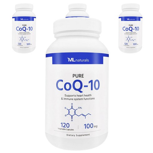 마이라이프내추럴스 퓨어 코큐-10 100mg 베지터블 캡슐, 4개, 120정