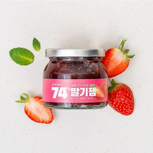 데니쉬가든 딸기잼 프리미엄, 340g, 1개 복음자리45딸기사과 Best Top5 12 JAMMINT 74% 딸기잼 165g 국산 딸기가 통째로 씹히는 딸기잼, 1개