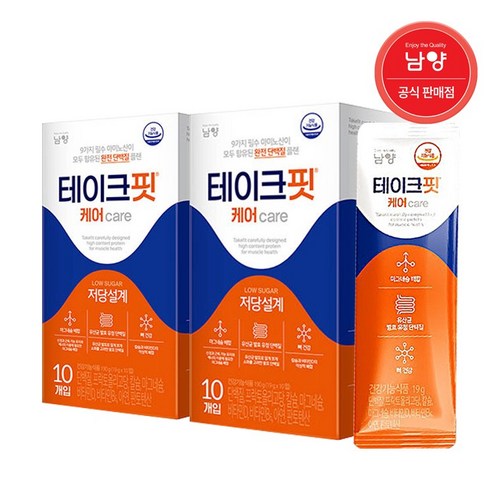 남양 테이크핏 케어 발효유청 단백질 저당 프로틴 스틱, 20개