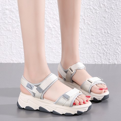 CITIKU여성 여름 스포츠 샌들 5.0cm 키높이 통굽여성 샌들 여름 패션 여성화220mm-250mm