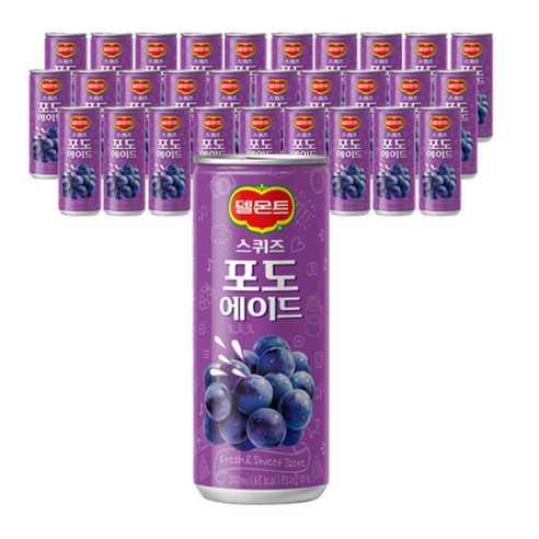 델몬트 스퀴즈 포도, 240ml, 30개