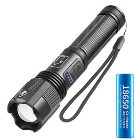 XHP50 충전식 줌 써치라이트 헤드랜턴 풀세트 ZJ70, 블랙