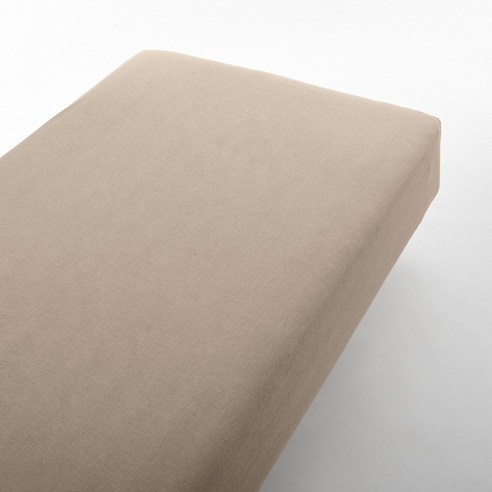 무인양품 MUJI 면 플란넬 매트리스 커버, 베이지