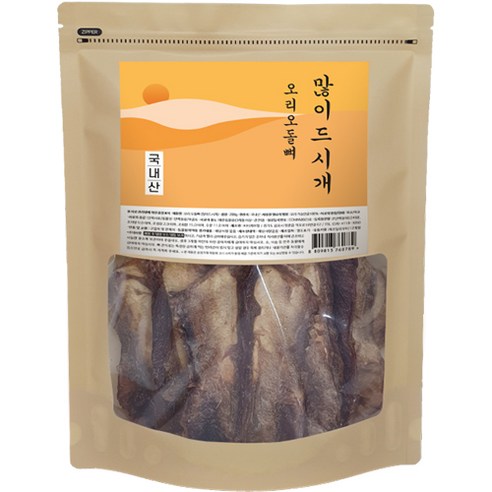 많이드시개 강아지 대용량 수제간식, 오리오돌뼈, 200g, 1개