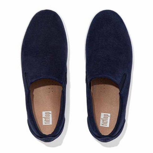 핏플랍 FITFLOP 랠리 스웨이드 슬립온 스니커즈 미드나잇네이비