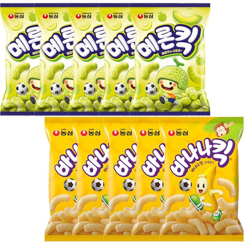 달콤함이 춤추는 향연, 농심 메론킥 & 바나나킥 콤보의 황홀경 메론킥