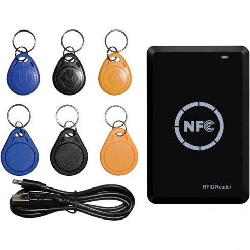 RFID 리더 스마트 카드 복사기 NFC 복제기 13.56MHz 암호화 프로그래머 125KHz 디코더 USB 케이블 지원 윈도우 시스템 UID 키 포브 3개 T5577 rfid카드복제