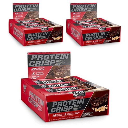 비에스엔 프로틴 크리스프 단백질 바 12개입, 3개, 초콜릿 크런치(Chocolate Crunch)