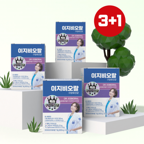 [3+1] 이지비오랄 치과의사 특허구강잇몸유산균, 30정, 4개