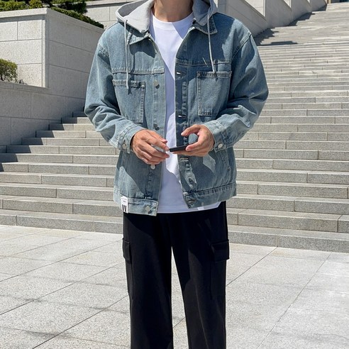 추천제품 데일트 남자 후드 레이어드 오버핏 청자켓 – 스타일과 실용성을 동시에 만족시키는 아이템 소개