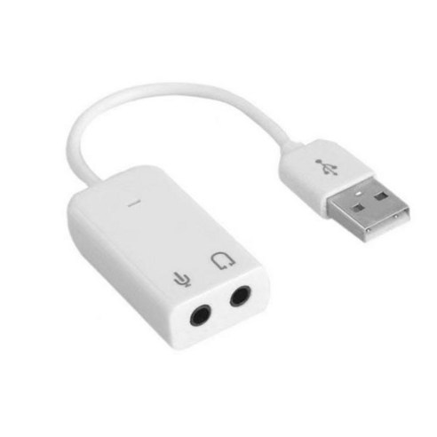 [티테크놀로지] USB Virtual 7.1 채널 사운드 카드 케이블형 화이트 [T-USOUND71CW]