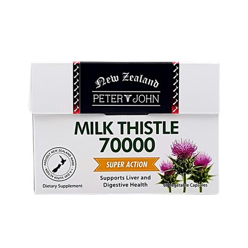 피터앤존 밀크씨슬 70 000MG 60베지캡슐 4통, 1개, 70개