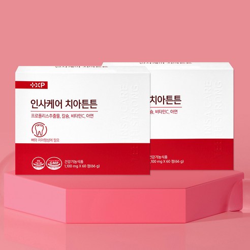 (동행) 인사케어 치아튼튼 2개월분 시린이 잇몸에 좋은 프로폴리스 칼슘 비타민c, 2개, 60정