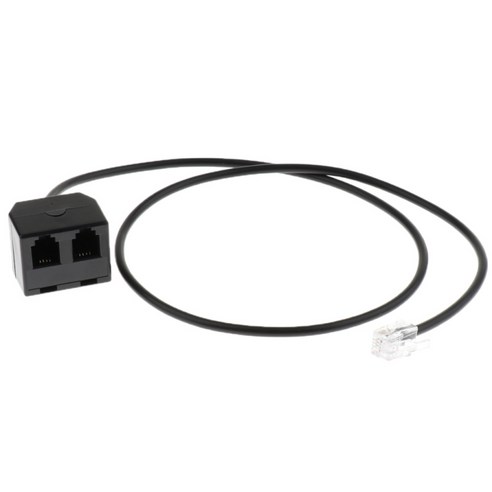 RJ9 4P4C 남성 2 여성 잭 포트 커넥터 전화 어댑터 연장 케이블, 25CM, 설명, 플라스틱
