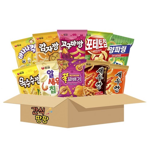 [OKㅣ강추] 으쓱몰 농심 과자 10종 세트, 3호, 1세트 [OKNOWㅣ추천상품]