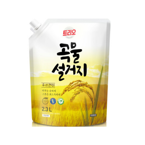 트리오 곡물설거지 우리현미 주방세제, 2.3L, 1개