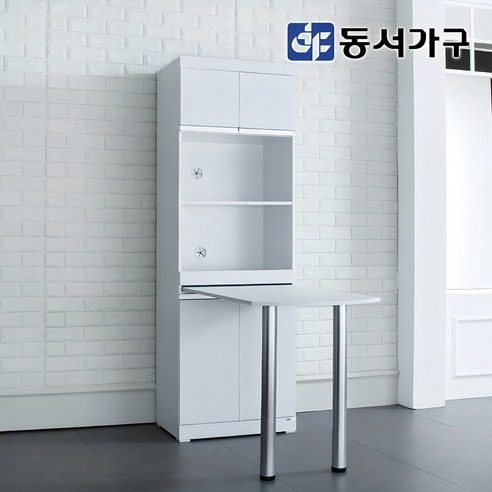 추천제품 동서가구 케이화이트 600 상부장 식탁 겸 렌지대 멀티 주방수납장 DFAC5954: 현대적인 주방 공간을 완성하는 멀티 수납장