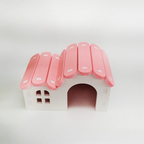 렙타일랜드 파충류 크레스티드게코 원목 습식 은신처 사육장 DIY 조립, 1개, 핑크