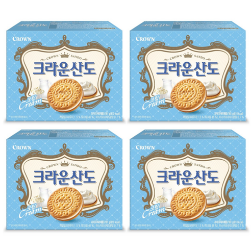 크라운 산도 크림, 161g, 4개