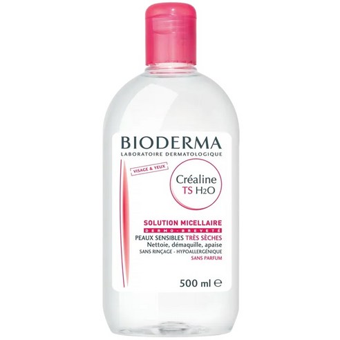 [프랑스약국화장품직배송] 바이오더마 크레알린 TS H2O 극건성 민감성피부 클렌징워터 500ml, 1개
