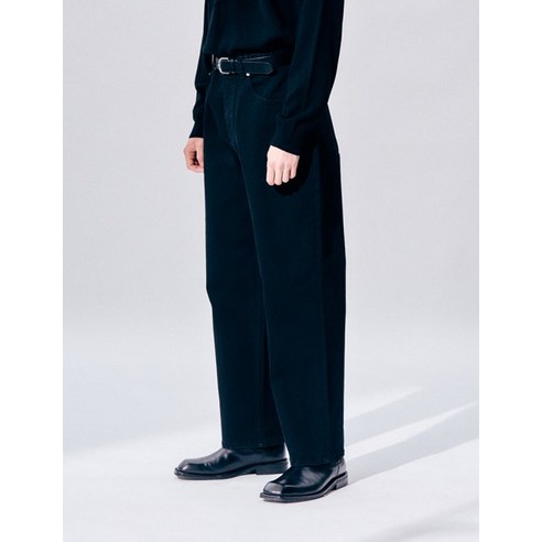 랩12 하이 웨이스트 데님 블랙
