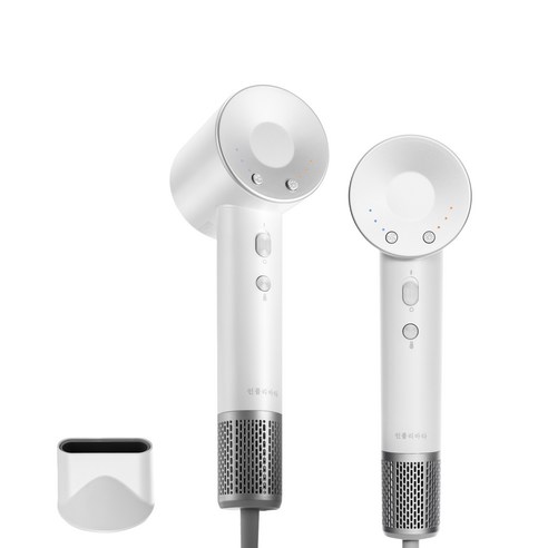 인플리바타 BLDC 항공모터 초고속 저소음 헤어 드라이기 멀티 모드 음이온 드라이어 1600W+자기흡입노즐, 화이트, BLDC-87