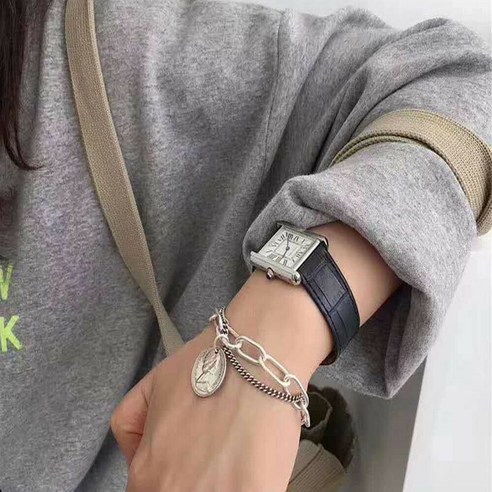 체인 매력 새겨진 코인 핸드 쥬얼리 팔찌 Bangles 패션 액세서리