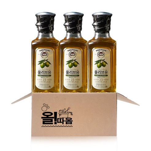 올따옴 고급유기획 해표 압착올리브유 250ml 3입, 3개