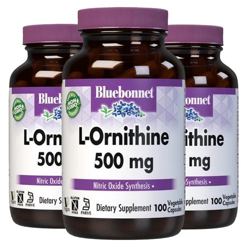 블루보넷 L-오르니틴 500mg 베지터블 캡슐, 100개입, 3개, 100정