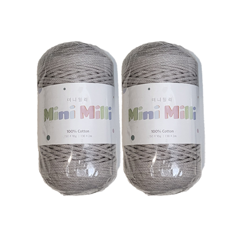 미니밀리실 버블 토트백 150g, 2개, 724 소프트그레이