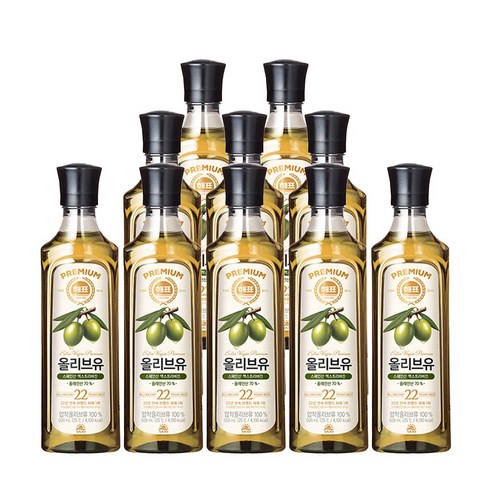 해표 올리브유, 500ml, 10개