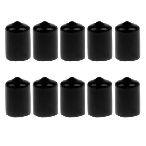 MEILINHUA 3-10pack 10 개 13mm 풀 당구 큐 팁 고무 프로텍터 블랙, 검은 색
