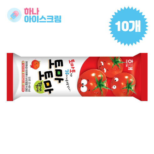 해태 토마토마 쭈쭈바 10개 아이스크림, 120ml