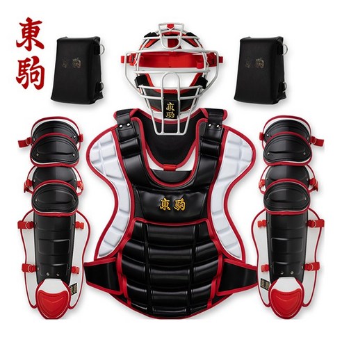 꿈을 담는 글러브, 도코마 도쿠마 포수 장비 세트: 블랙, 화이트, 레드의 조화 도쿠마포수장비