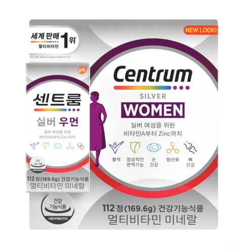 센트룸 실버 포 우먼 멀티비타민 종합 영양제, 112정, 1개